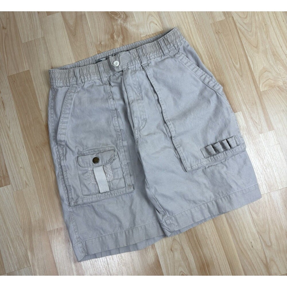 Vintage 90s Eddie Bauer Cargo Shorts / Khaki / Beige / Size 30 / Hunting